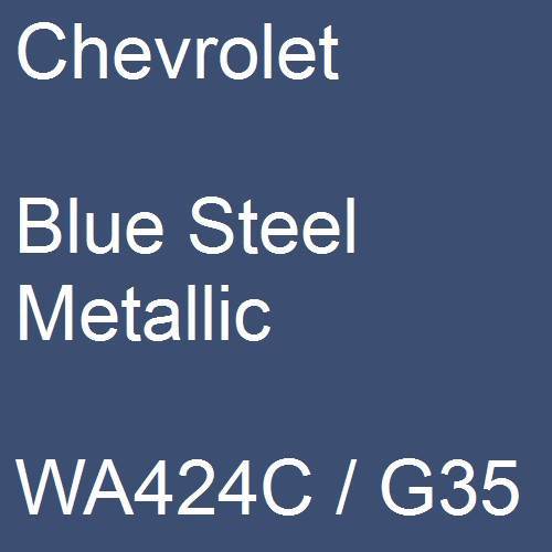 Chevrolet, Blue Steel Metallic, WA424C / G35.